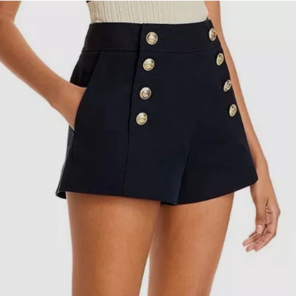 Derek Lam 10 Crosby Women's Blue Robertson Stretch Sailor Shorts Size 2